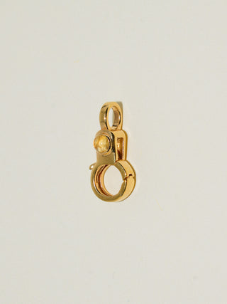 Citrine Mini Jelly Lobby Clasp in Gold Vermeil