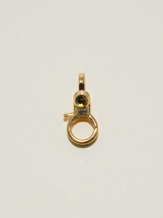 Green Tourmaline Mini Jelly Lobby Clasp in Gold Vermeil