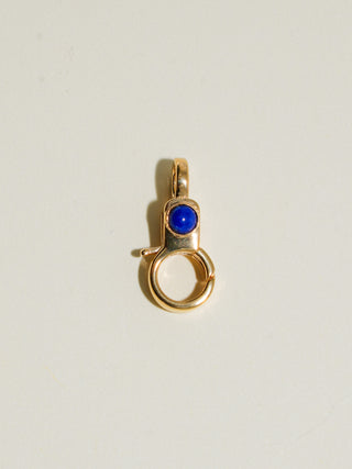 Lapis Mini Jelly Lobby Clasp in Gold Vermeil