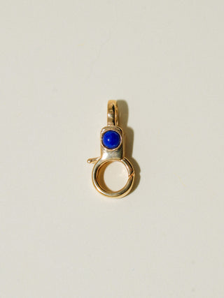 Lapis Mini Jelly Lobby Clasp in Gold Vermeil