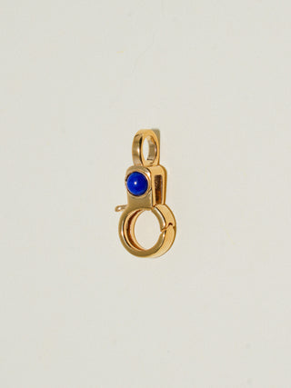Lapis Mini Jelly Lobby Clasp in Gold Vermeil