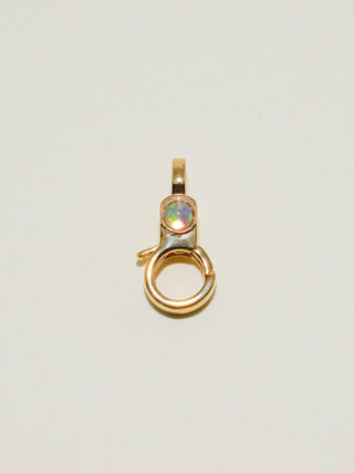 Opal Mini Jelly Lobby Clasp in Gold Vermeil
