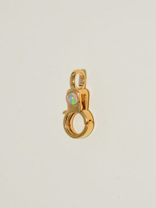 Opal Mini Jelly Lobby Clasp in Gold Vermeil
