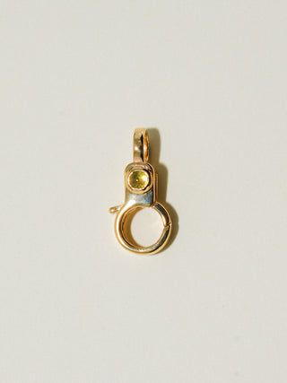 Peridot Mini Jelly Lobby Clasp in Gold Vermeil
