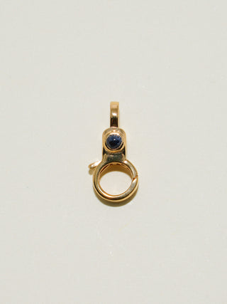 Sapphire Mini Jelly Lobby Clasp in Gold Vermeil
