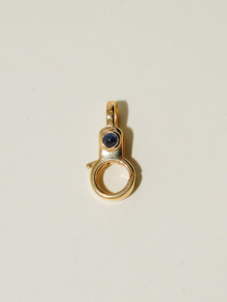 Sapphire Mini Jelly Lobby Clasp in Gold Vermeil