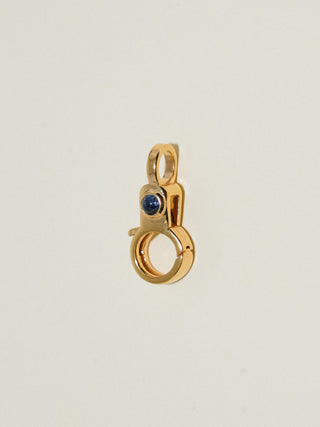 Sapphire Mini Jelly Lobby Clasp in Gold Vermeil