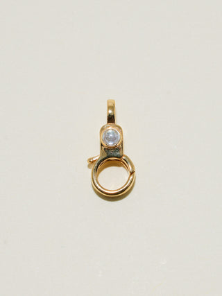Sky Blue Topaz Mini Jelly Lobby Clasp in Gold Vermeil
