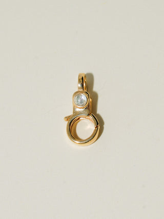 Sky Blue Topaz Mini Jelly Lobby Clasp in Gold Vermeil