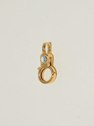 Sky Blue Topaz Mini Jelly Lobby Clasp in Gold Vermeil