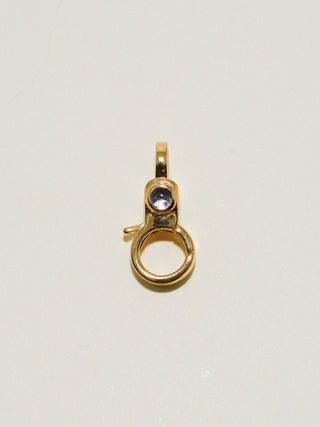 Tanzanite Mini Jelly Lobby Clasp in Gold Vermeil