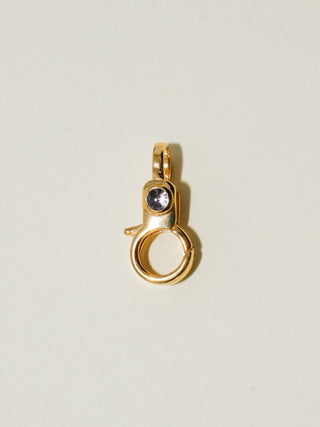 Tanzanite Mini Jelly Lobby Clasp in Gold Vermeil