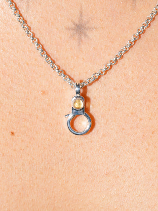 Citrine Mini Jelly Lobby Clasp in Sterling Silver