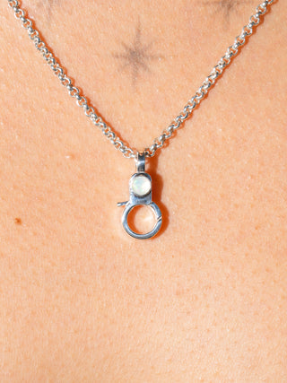 Opal Mini Jelly Lobby Clasp in Sterling Silver