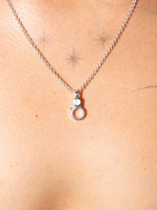 Opal Mini Jelly Lobby Clasp in Sterling Silver