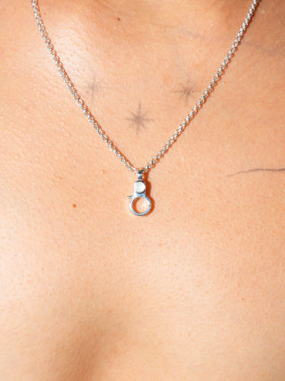 Opal Mini Jelly Lobby Clasp in Sterling Silver