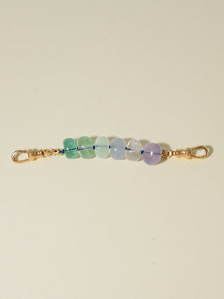 Peacock Fluorite Connector in Yellow 14k Gold