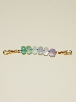 Peacock Fluorite Connector in Yellow 14k Gold